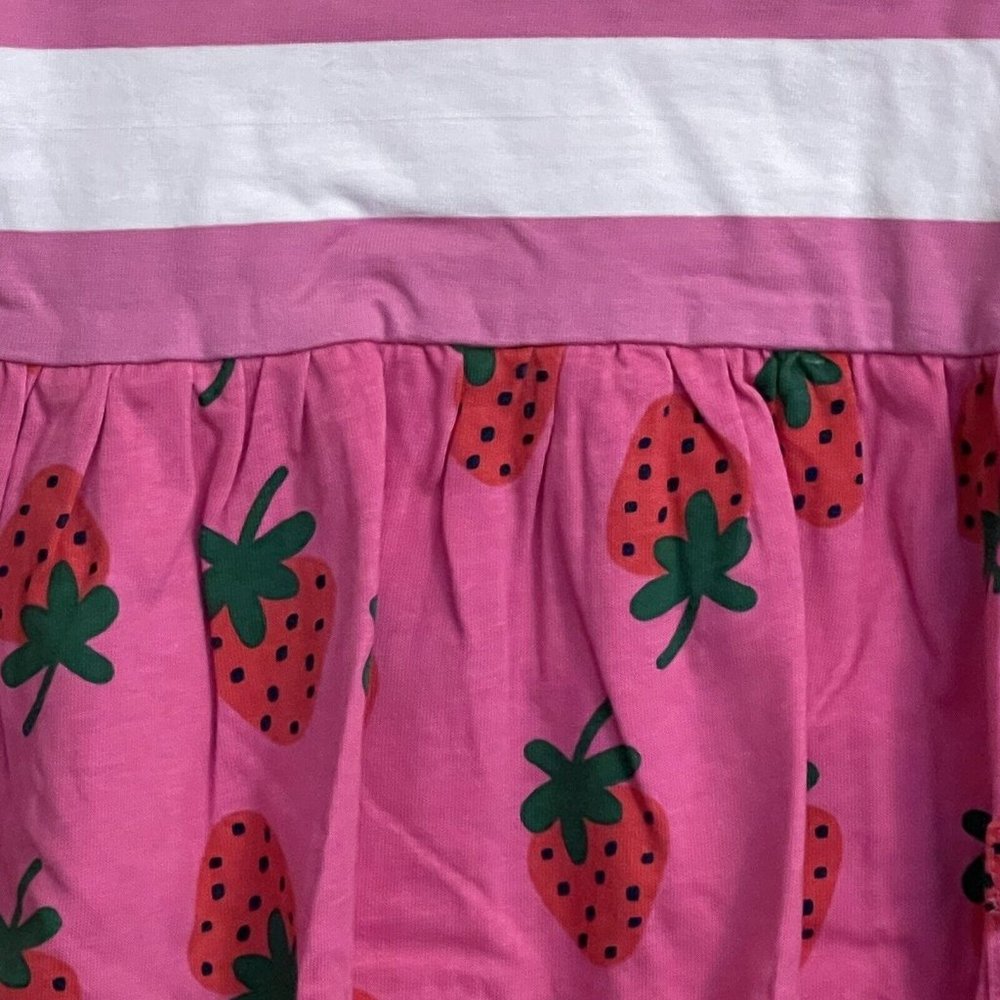 Hanna Andersson Girls Striped Strawberry Mixie Dress 2T 85CM Pink Summer NEW - Picture 11 of 12